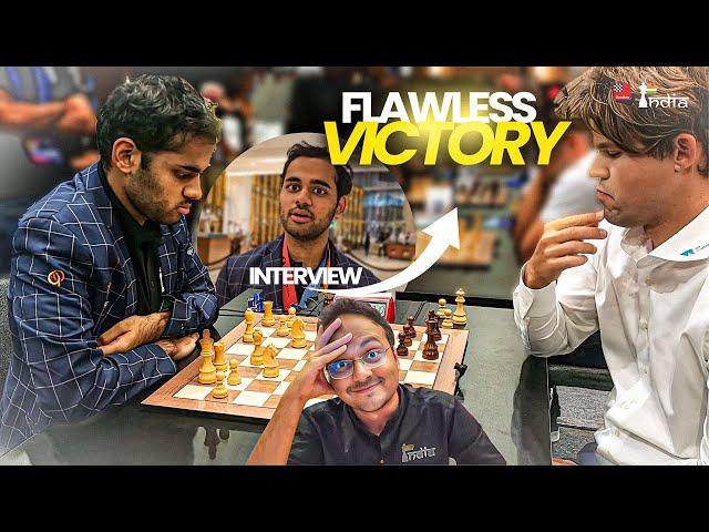 Arjun Erigaisi's flawless win over Magnus Carlsen EXPLAINED + Interview | World Blitz Teams 2024