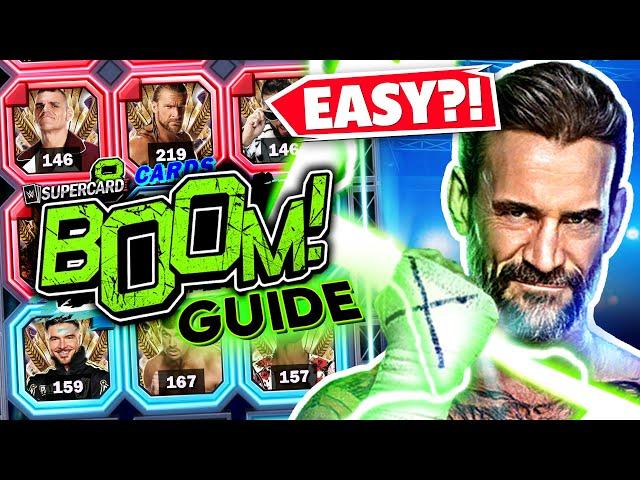 How To Beat BOOM! EASY in WWE SuperCard!  Best Decks to get DIAMOND Rewards! (Guide)