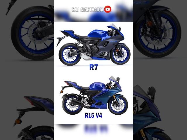 R7 vs R15 V4  #yamaha #r7 #r15v4