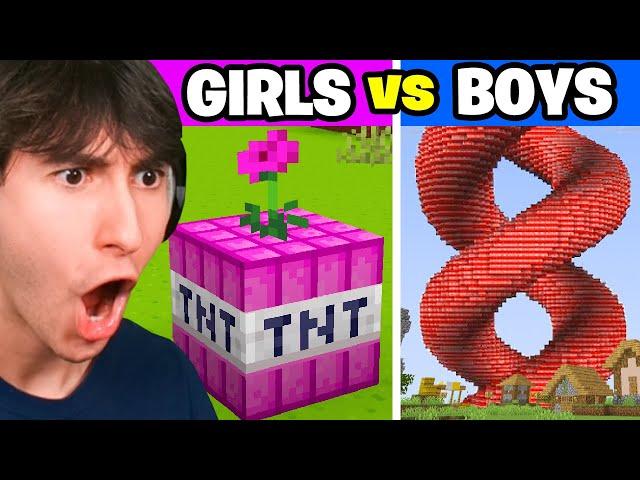 Girls vs Boys Portrayed in Minecraft