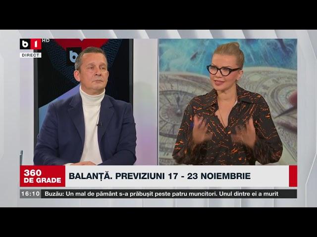 360 DE GRADE CU ALINA BĂDIC. HOROSCOP SĂPT. 17-23 NOV 2024. Invitat: Dragoș Bogdan P2/3