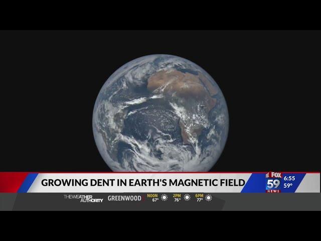 Growing dent in Earth's magnetic field