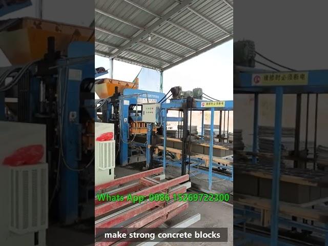 cement products business factory--QT8-15 big scale concrete block machine production site  #business