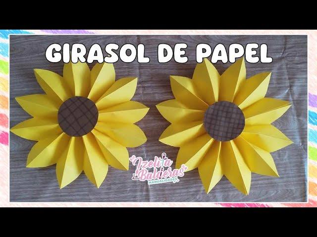 Como hacer un Girasol de papel - Facil y Rapido en menos de minutos