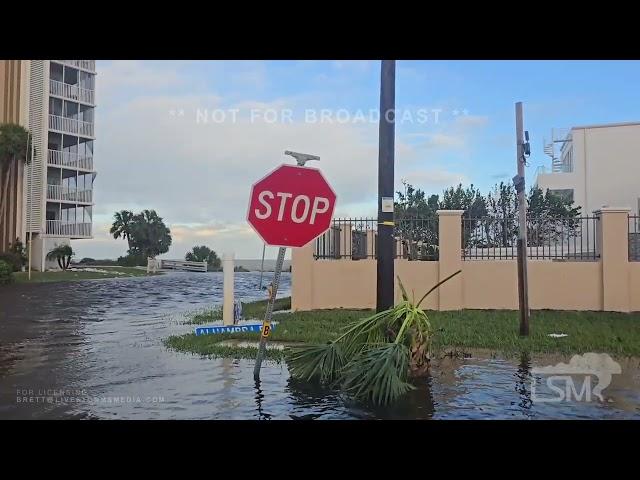 10-10-2024 Venice, FL - Hurricane Milton Aftermath - Damage - Flooded Roads - Helicopter Fly-Over