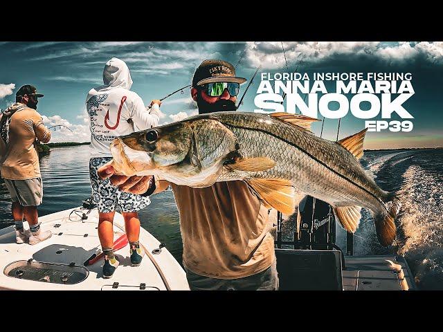 Anna Maria Island Inshore Fall Snook Fishing Docks & Flats| Bait & Catch Snook EP39 Landed Fishing