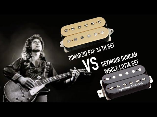 JIMMY PAGE TONE!!! Dimarzio Paf 36th set VS Seymour Duncan Whole Lotta set