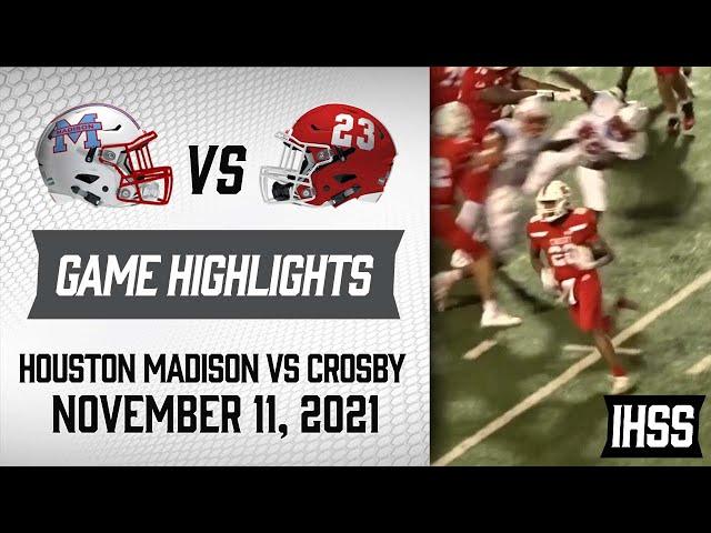 Houston Madison at Crosby - 2021 Week 12 Football Highlights