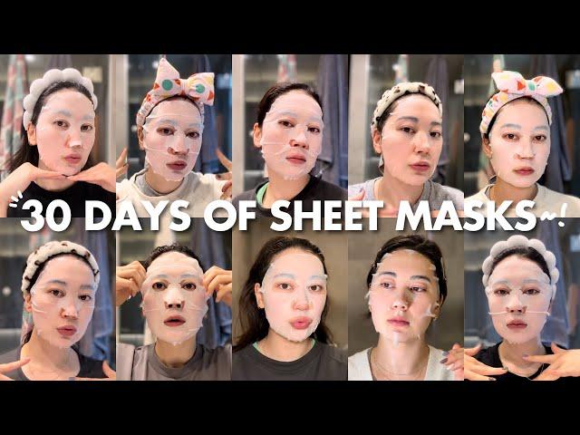 I used a sheet mask EVERY morning & night for a MONTH!