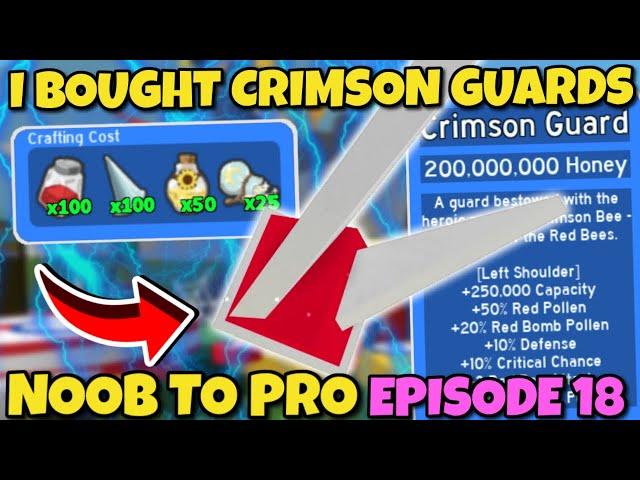 I BOUGHT CRIMSON GUARDS - Bee Swarm Simulator NOOB to PRO Episode 18