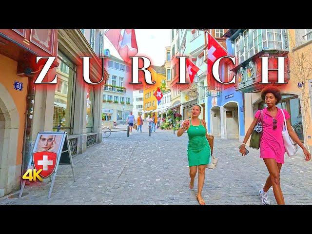 Switzerland Zurich  Stroll through Shopping & Food Streets from Jermoli to Niederdorf / Lindenhof