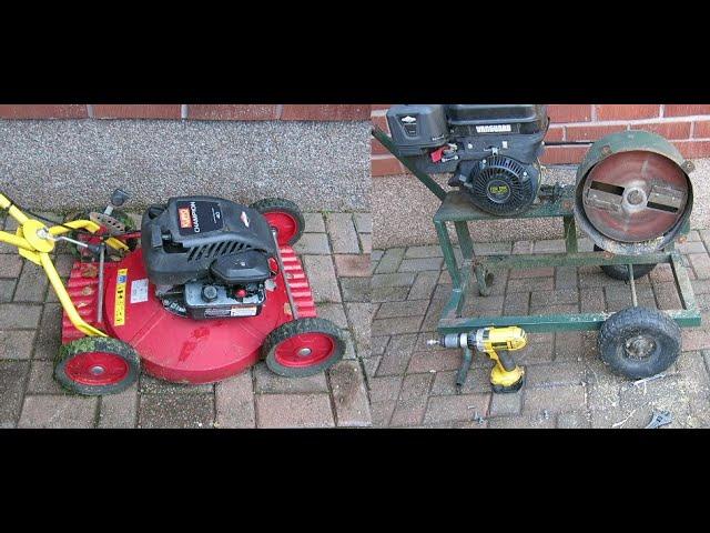 Klippo Champion lawn mover fixed and chipper showing