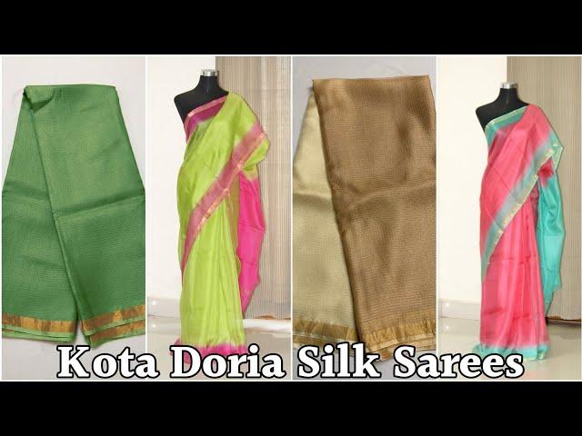 Kota Doria Silk Sarees | Kota Silk Sarees | Nisha Fabrics ️