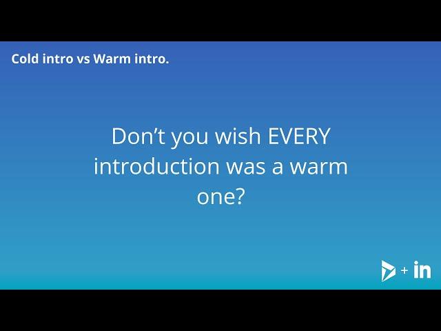 Episode 1 - Don’t you wish every sales introduction was a warm one?