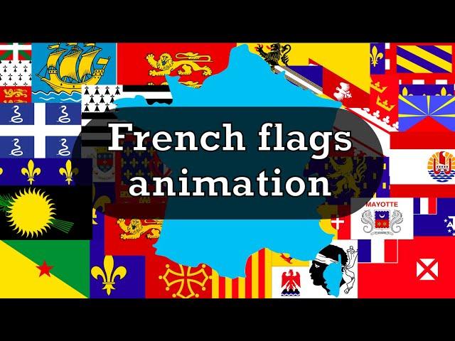 French regions/territories flags animation