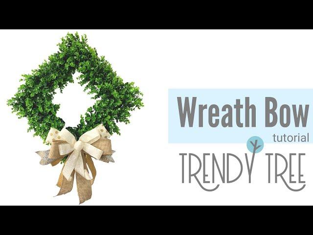 Wreath Bow Tutorial using Neutral Ribbons and EZ Bowmaker