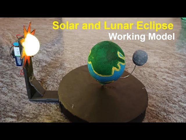 solar eclipse and lunar eclipse working model - new design - creative - diy - diypandit | DIY pandit