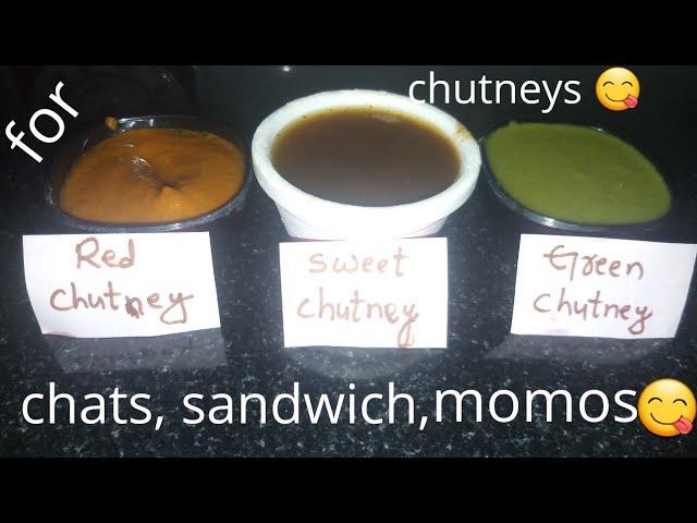 How to make red, green, and sweet chutneys... for chats, sandwich, momos