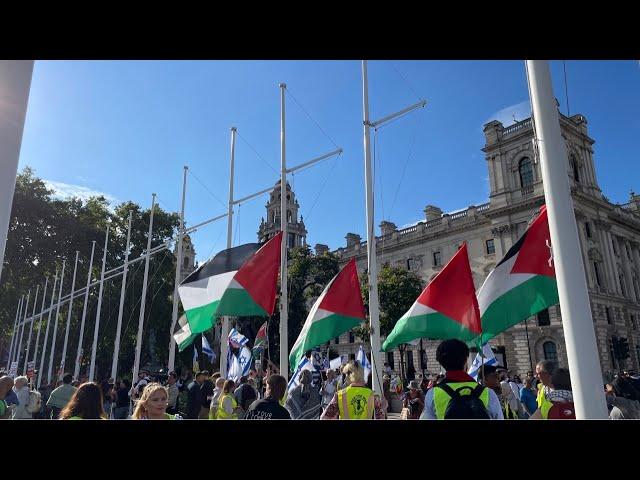  #LIVE #IRL Palestian & Israel Protest- Parliament Sq #LONDON 