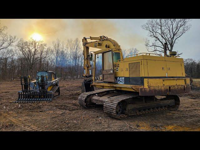 Land Clearing with the Skidsteer and Excavator!