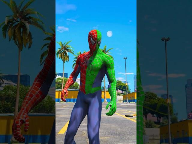 GTA V HULK HELPS TEAM SPIDER-MAN ESCAPE ANGRY TIGERS  | #shorts