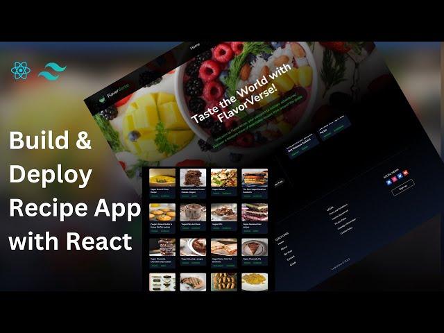 Build and Deploy Food Recipe App using React Js | React, Tailwind CSS, Edamam API