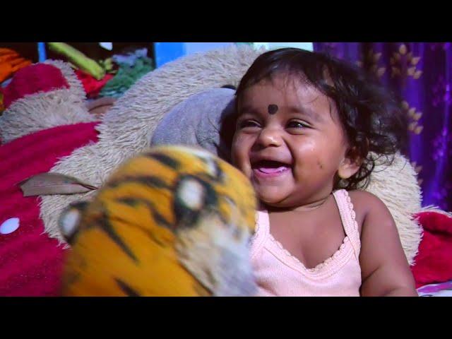 dhaanvishri and sahasra fight with tiger funny kids video