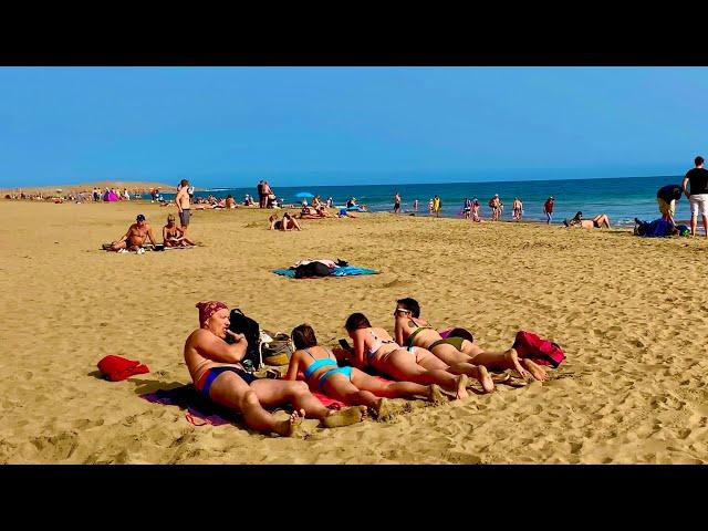 Gran Canaria Maspalomas to Playa del Ingles Beach Walk  