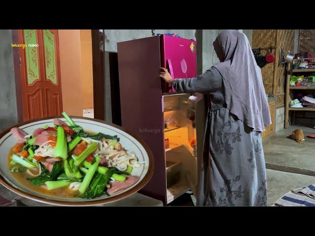 Masak untuk sahur,tumis jamur enoki saus tiram super nikmat, sahur bersama keluarga,masakan desa