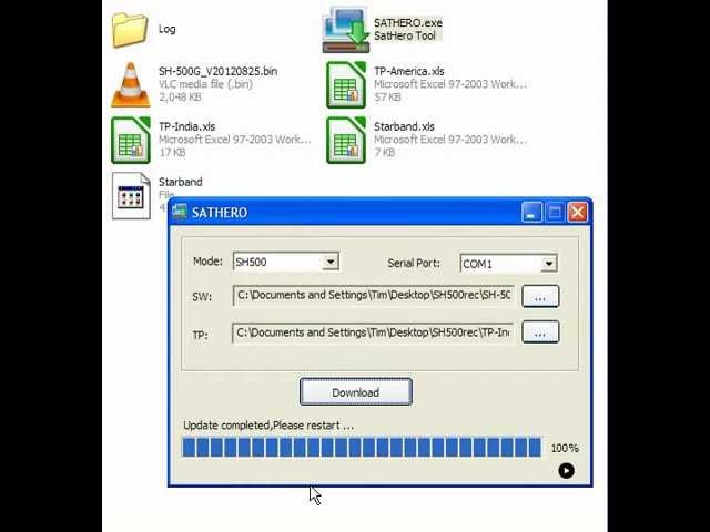 How to load the Sathero SH-500G satellite finder meter