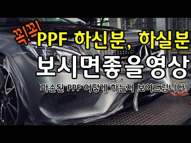 시흥오너프로PPF 비닐아티스트 앞범퍼 하단파손된PPF 말끔하게 처리해드렸습니다. 렉서스es300 앞범퍼PPF