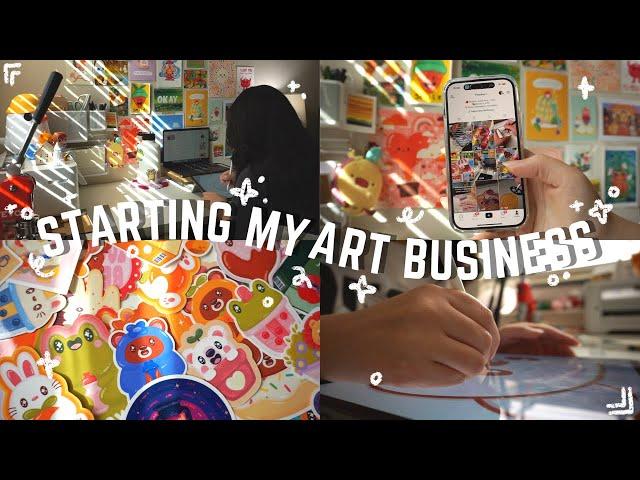 How I Started My Art Business | Making Stickers, Prepping for Launch & Tips to Get Started