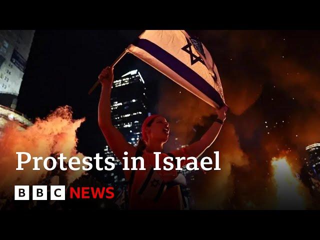 Protests in Israel after PM Netanyahu fires defence minister | BBC News