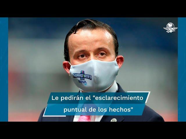 Diputados llamarán a comparecer a Mikel Arriola, presidente de la Liga MX, por riña en estadio