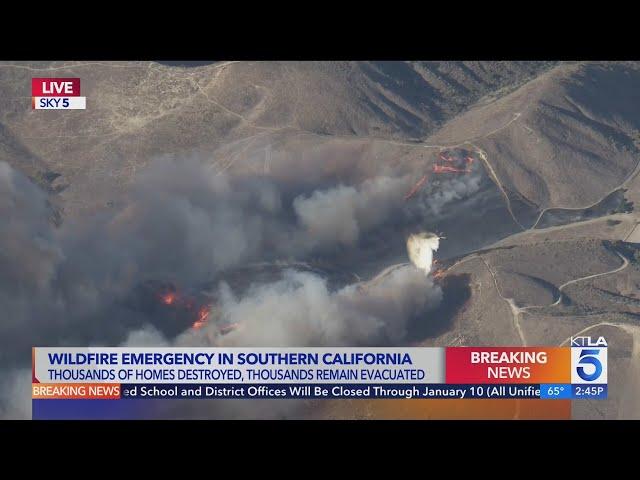 New wildfire erupts near Calabasas