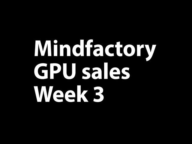 Retail GPU Sales Week 3 2020 at Mindfactory Germany