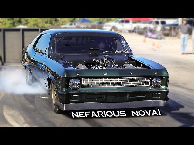 NEFARIOUS NOVA! 510 CI DART BIG M BBC! TWIN TURBOS! STREET LEGAL! QUICK HITS! ONE GUYS GARAGE!