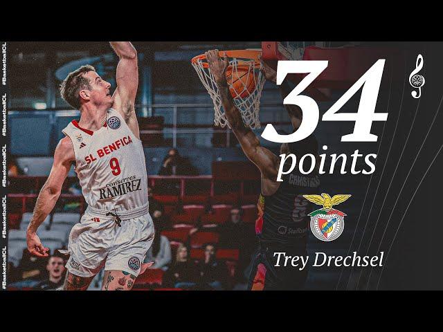 Trey Drechsel (34 PTS) | Player Highlights | SLB v CHEMN | #BasketballCL 2024-25