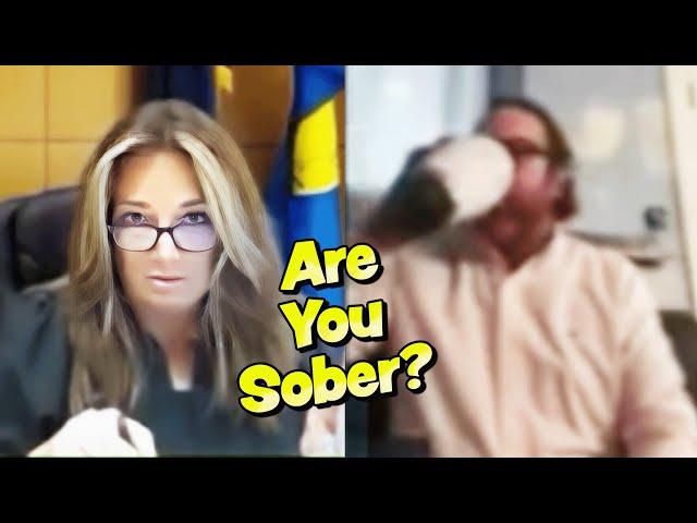 Sneaky Cup-Sipping Defendant Claims He’s Sober… JUDGE DISANTO Sends Him to Jail!