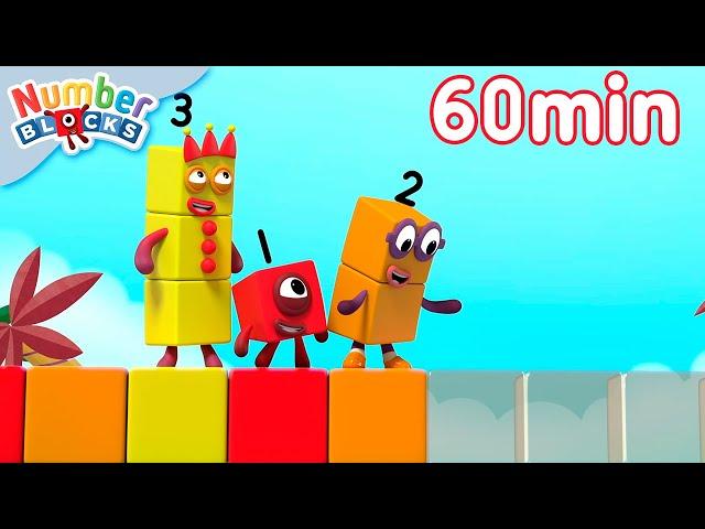 Colourful Maths Counting Fun | Full Episodes | 123 Learn to Count | Numberblocks