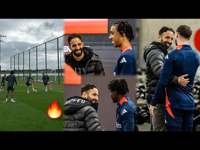 Yeess!! Ruben Amorim meets Manchester United players at Carrington training grounds  ...