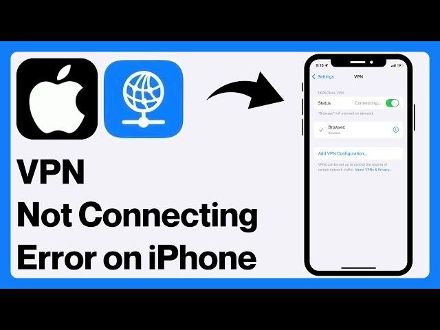 How To FIX VPN Not Connecting Problem on iPhone | VPN Connection Error on iPhone