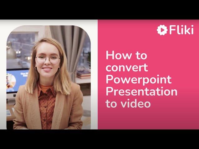 How to convert PPT to video in under 2 minutes - Fliki