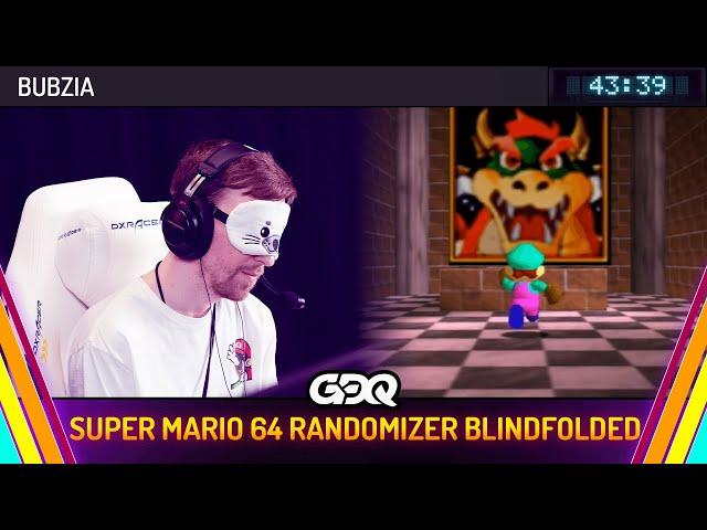 Super Mario 64 Randomizer Blindfolded by Bubzia in 43:39 - Summer Games Done Quick 2024