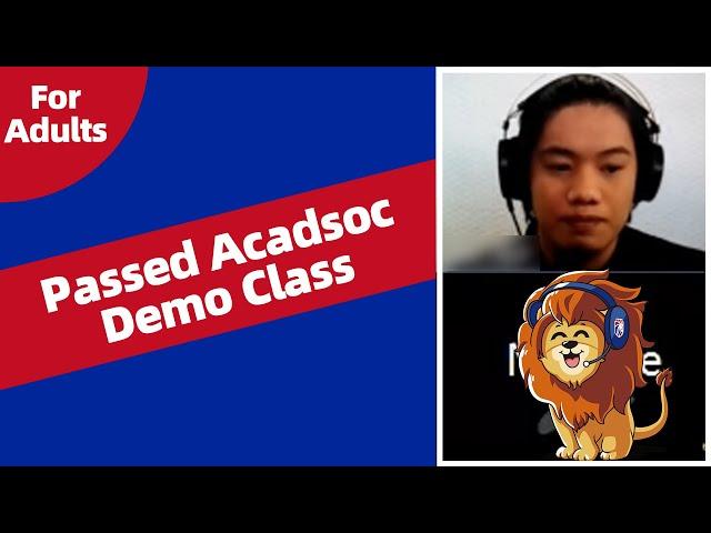 Passed Acadsoc Demo Class for Adults | Online English Teacher | Earn Money at Home