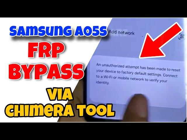 Samsung A05s A057f frp bypass using chimera