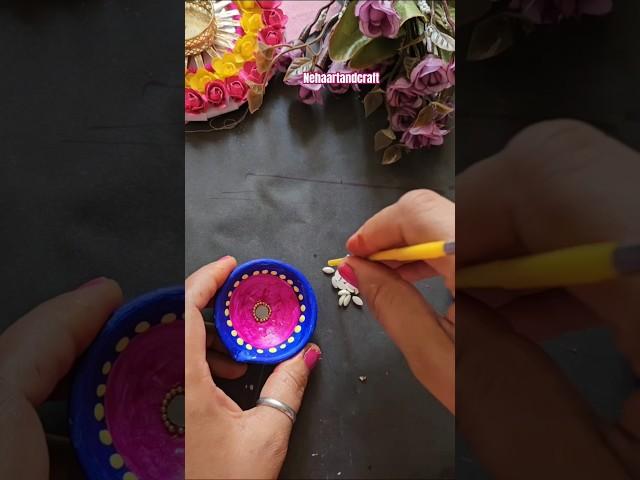 Diya decoration ideas  #diwalidecor #diwalispecial  #diyapainting @nehaartandcraft