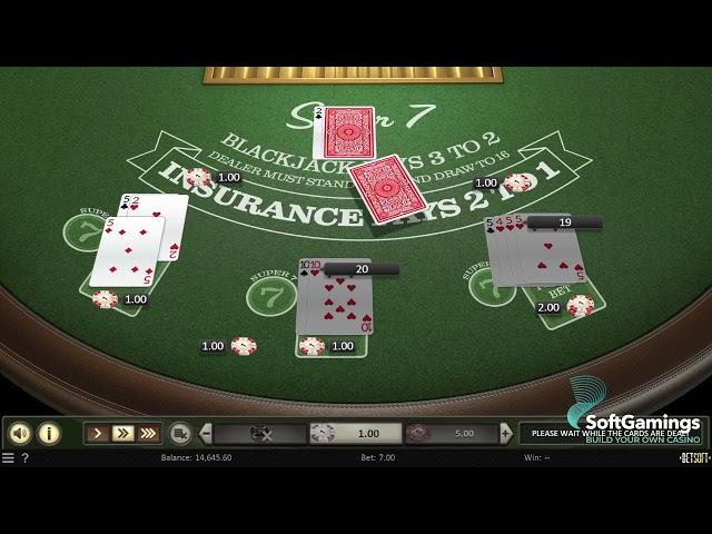 BetSoft - Super 7 Blackjack - Gameplay Demo