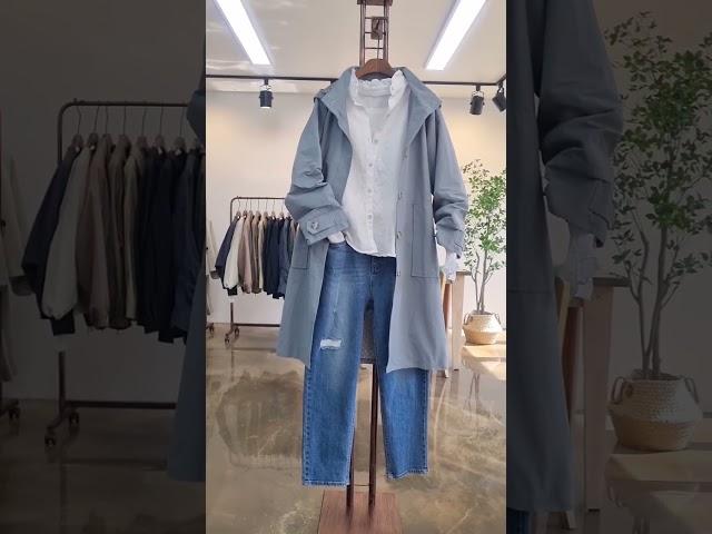 67.후드 트렌치코트 #간절기룩 #4060 #중년패션코디 #여행룩 #마실룩