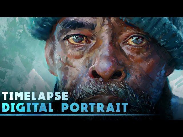 Digital Portrait in Photoshop - A Study of Colour and Emotion Timelapse